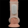 LoveToy Knights Ring Gaine de pénis Vibrante avec Ballstretcher Knights Ring Best Drip 10cm